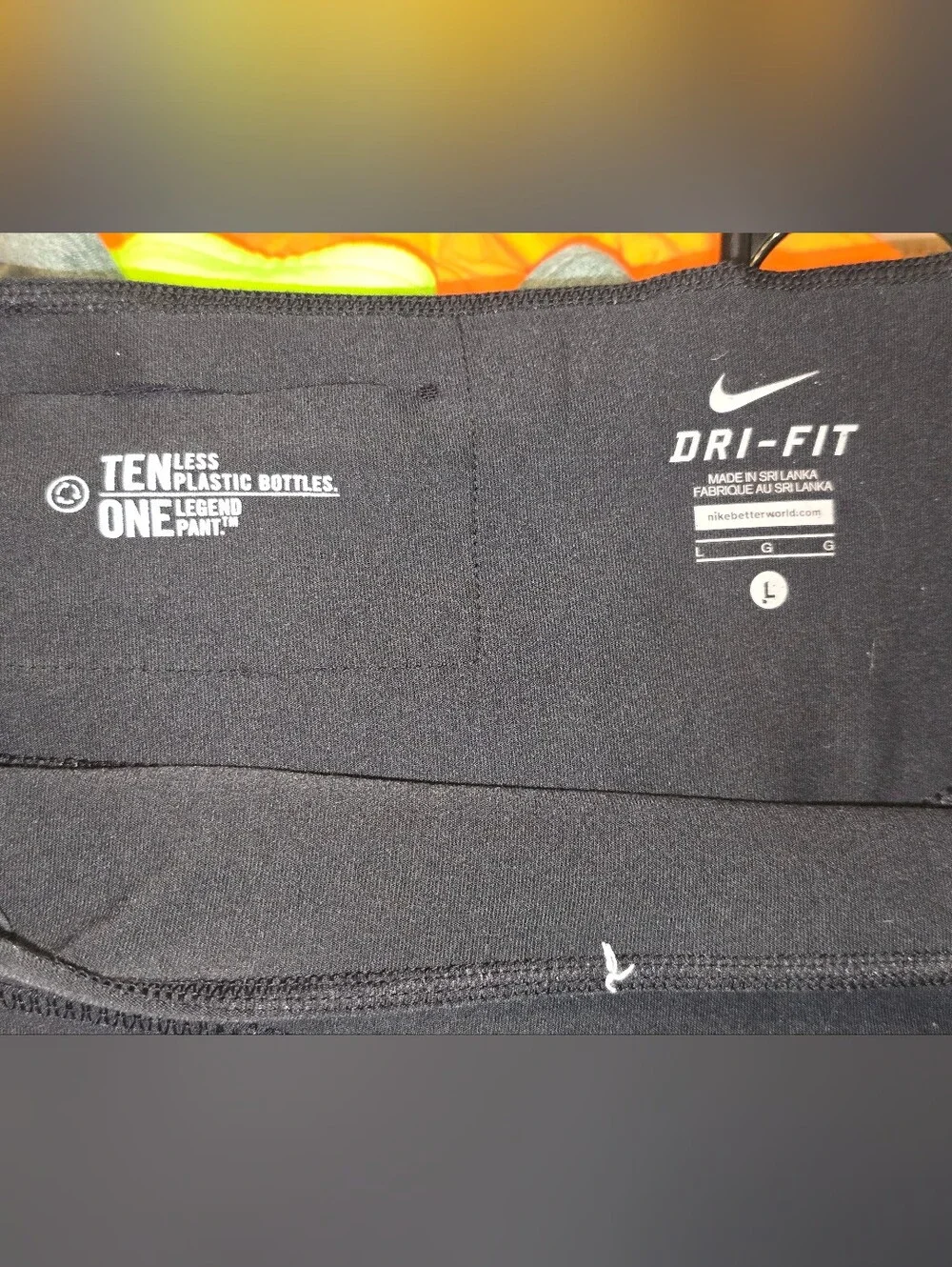 Nike Heather Green Half-Zip Top with Black Leggings Set